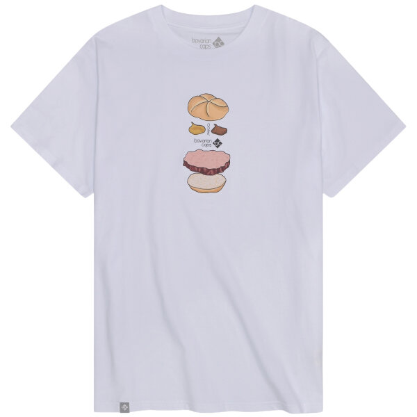 Bavarian Caps T-Shirt "Bavarian Burger" - weiß