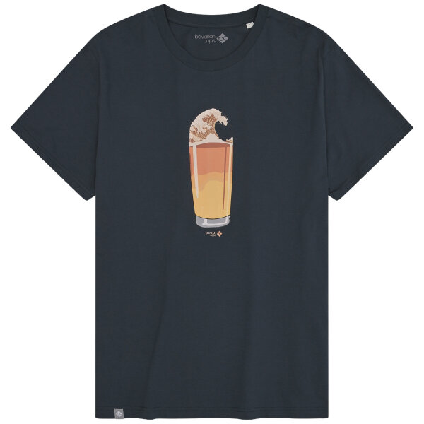 Bavarian Caps T-Shirt "Bierwelle" - schwarz
