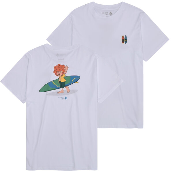 Bavarian Caps T-Shirt "Pumuckl surft" - weiß