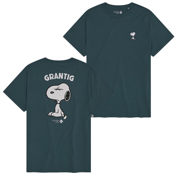 Bavarian Caps T-Shirt "Grantler Klub: Snoopy" - blaugrau