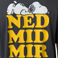 Bavarian Caps T-Shirt "Peanuts: Ned mit mir" - dunkelgrau