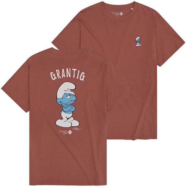 Bavarian Caps T-Shirt "Grantler Klub: Muffi" - rotbraun