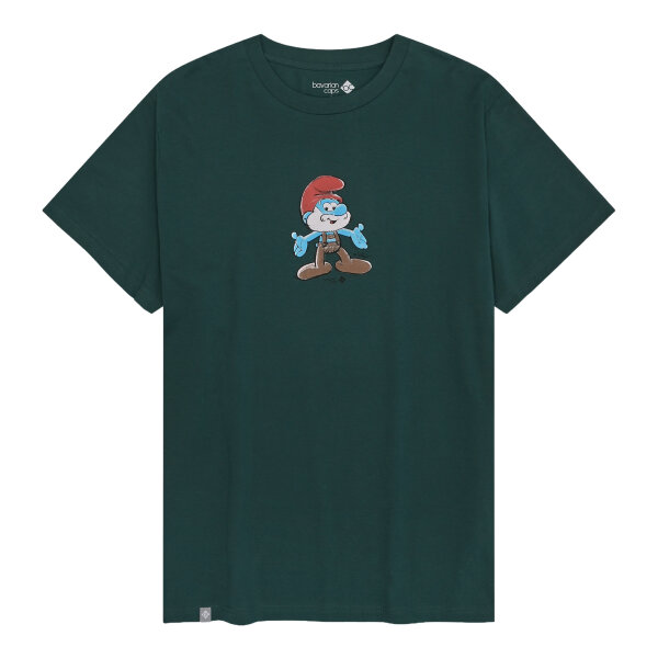 Bavarian Caps T-Shirt "Papa Schlumpf" - dunkelgrün