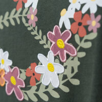 Bavarian Caps Damen T-Shirt "Blumenbreze" - tannengrün