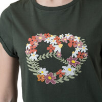 Bavarian Caps Damen T-Shirt "Blumenbreze" - tannengrün