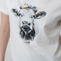 Bavarian Caps T-Shirt "Dolce Vita: Almabtrieb" - weiß