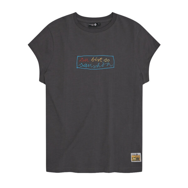 Bavarian Caps Damen T-Shirt "Sauschön" - dunkelgrau