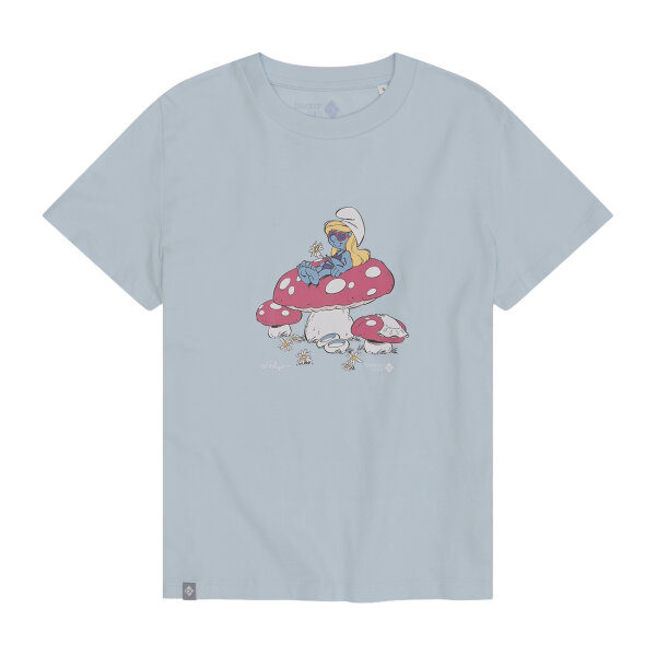 Bavarian Caps T-Shirt "Schlumpfines Schwammerlsofa" - eisblau