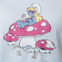 Bavarian Caps T-Shirt "Schlumpfines Schwammerlsofa" - eisblau