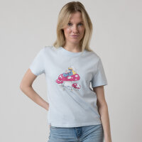 Bavarian Caps T-Shirt "Schlumpfines Schwammerlsofa" - eisblau