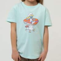 Bavarian Caps T-Shirt "Schlumpfines Schwammerlsofa" - hell-türkis (Kinder)