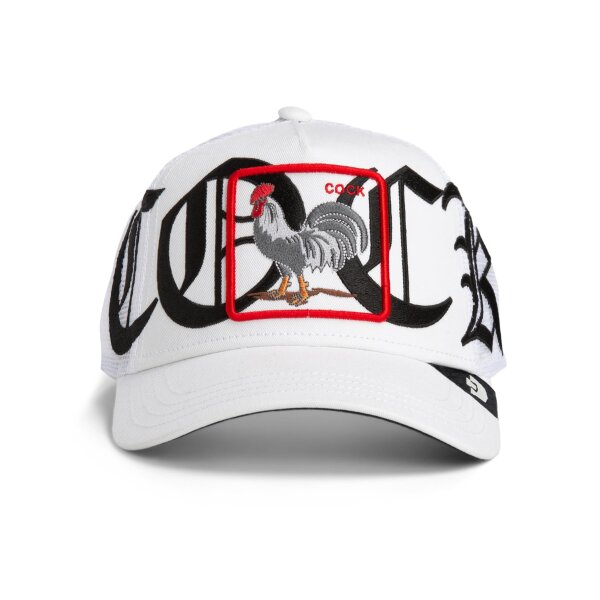 Goorin Bros. Old English Cock Trucker Cap Blank White