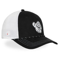 CAPSLAB Premium Trucker Cap - SUPER MARIO - Semi Curved Black/White