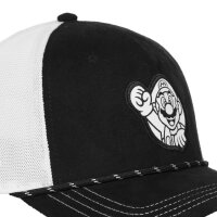 CAPSLAB Premium Trucker Cap - SUPER MARIO - Semi Curved Black/White