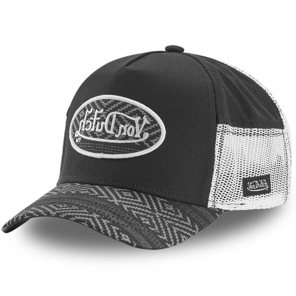 Von Dutch Originals Baseball Trucker Cap - DUTCH VON Logo Aztec Mesh