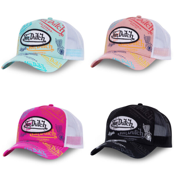 Von Dutch Originals Trucker Cap - Allover GRAFITTI Logo Patch