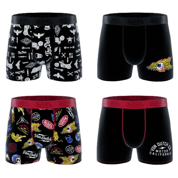 VON DUTCH Brief Boxershorts 2-Pack Allover Logo / Basic