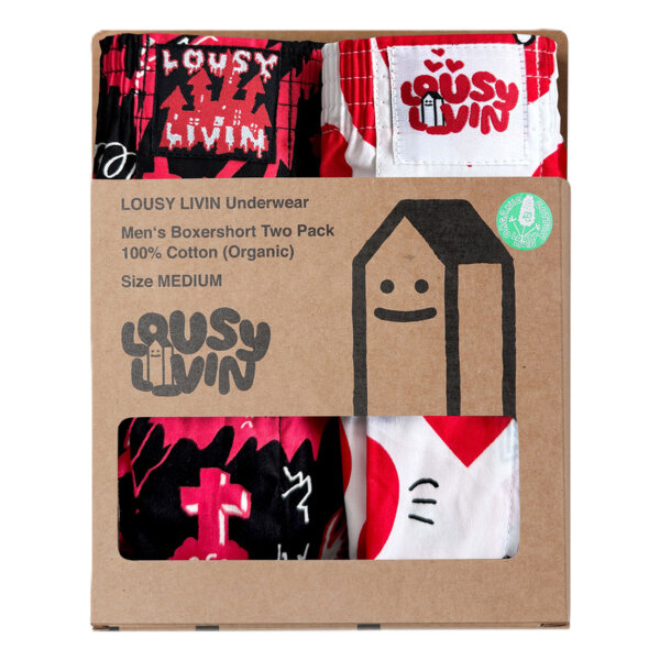 Lousy Livin 2er Pack Boxershorts Valentines & Helloween