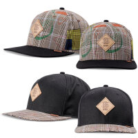 Djinns 6 Panel Snapback Cap Crinklecheck