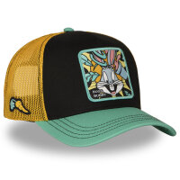 CAPSLAB Trucker Cap - LOONEY TUNES BUGS BUNNY Black/Yellow/Mint