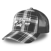 Von Dutch Originals Trucker Cap - MOUNTAIN Plaid Black/White