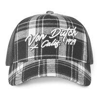 Von Dutch Originals Trucker Cap - MOUNTAIN Plaid Black/White