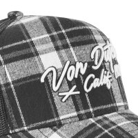 Von Dutch Originals Trucker Cap - MOUNTAIN Plaid Black/White
