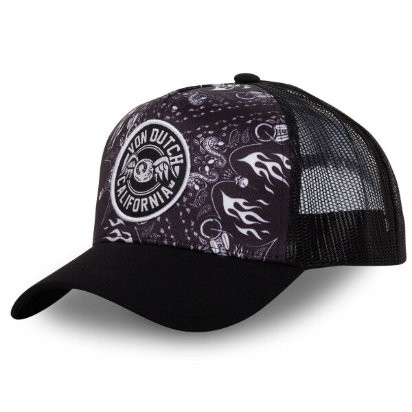 Von Dutch Originals Trucker Cap - BANDANA Snapback Black
