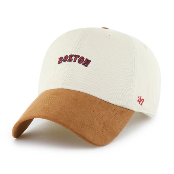 47 Brand MLB Cap Boston Red Sox SCRIPT SUEDE VISOR 47 Clean Up Natural