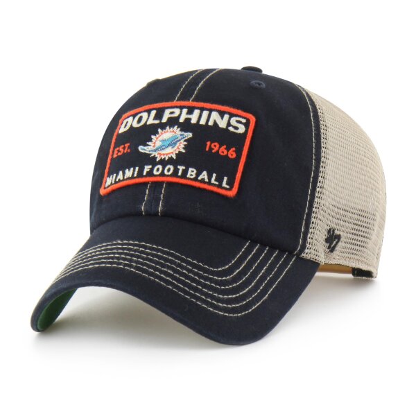 47 Brand Cap NFL Miami Dolphins WABASH 47 Clean Up Black