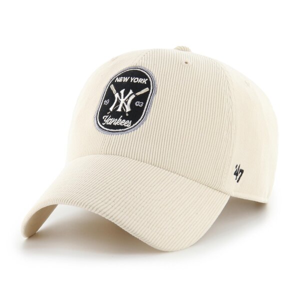 47 Brand Cap MLB New York Yankees Crosspatch Cord 47 CLEAN UP Natural