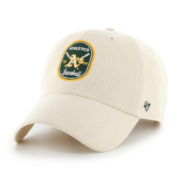 47 Brand Cap MLB Athletics Crosspatch Cord 47 CLEAN UP Natural