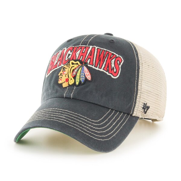 47 Brand Cap NHL Chicago Blackhawks Tuscaloosa 47 CLEAN UP Vintage Black
