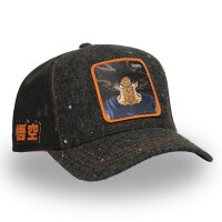 CAPSLAB Trucker Cap - PREMIUM Dragon Ball GOKU SIGN - DBS Flanel Black