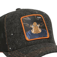CAPSLAB Trucker Cap - PREMIUM Dragon Ball GOKU SIGN - DBS Flanel Black