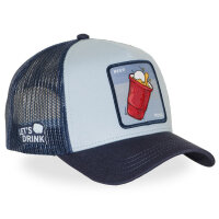 CAPSLAB Trucker Cap - BEER PONG light blue / dark blue