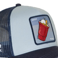 CAPSLAB Trucker Cap - BEER PONG light blue / dark blue