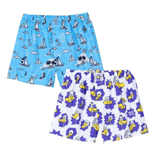 Lousy Livin 2-Pack Boxershorts Boats & Ducks