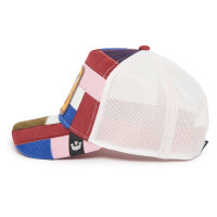 Goorin Bros. Trucker Cap Ride Side Of The Bed Cord Patchwork Cherry Red The Farm Acid Trip Collection