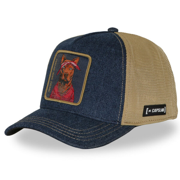 CAPSLAB Trucker Cap - FINITIONS PREMIUM WEST SIDE STORY Blue/Beige