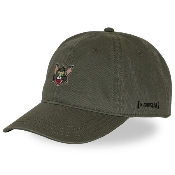 CAPSLAB Dad Cap - TOM & JERRY CAT Olive
