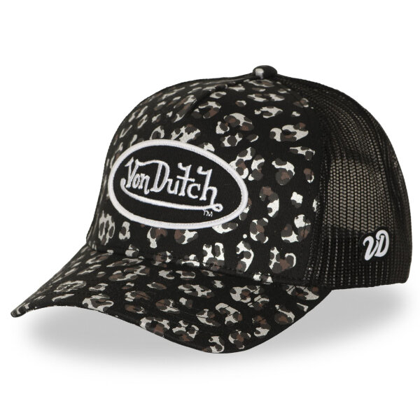 Von Dutch Originals Trucker Cap Allover Leopard VD Patch