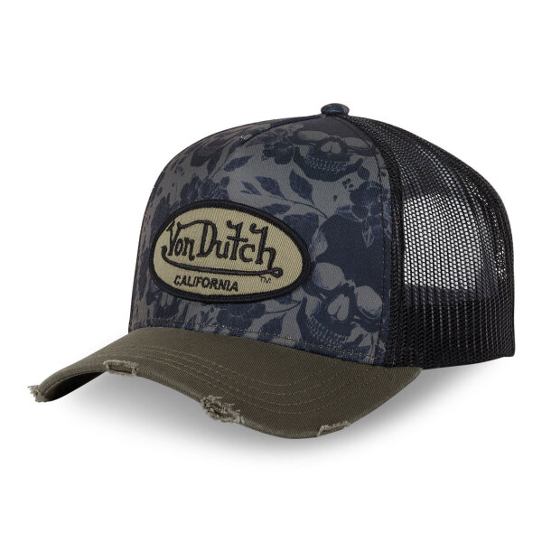 Von Dutch Originals Trucker Cap Sublimation VD Patch PRINT SKULL CAMO
