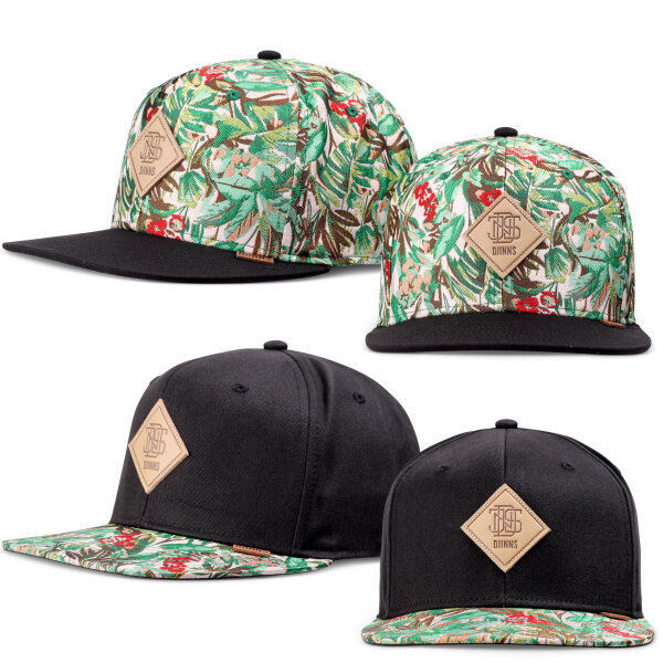 Djinns 6 Panel Snapback Cap Woven Jungle