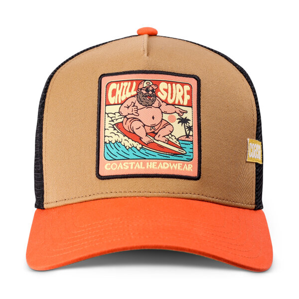 Coastal HFT Chill Surf Trucker Cap Khaki/Rust