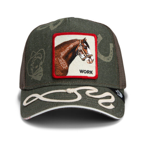Goorin Bros. OG Trucker Cap Horse Play Double Shift Olive