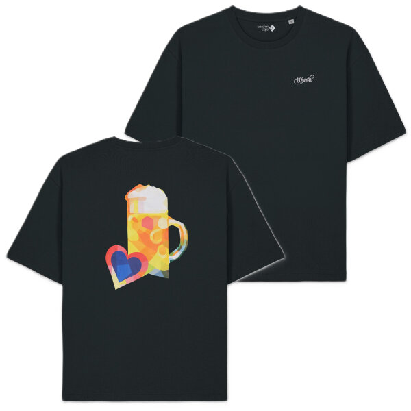 Bavarian Caps Herz-Bier T-Shirt "Oktoberfest München" - schwarz
