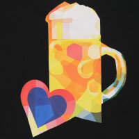 Bavarian Caps Herz-Bier T-Shirt "Oktoberfest München" - schwarz