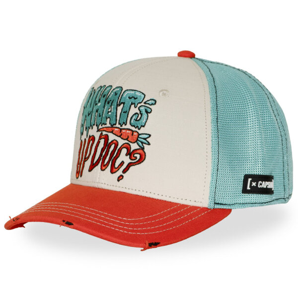 CAPSLAB  X LOONEY TUNES WHATS UP DOC Premium Semi-Curved Trucker Cap