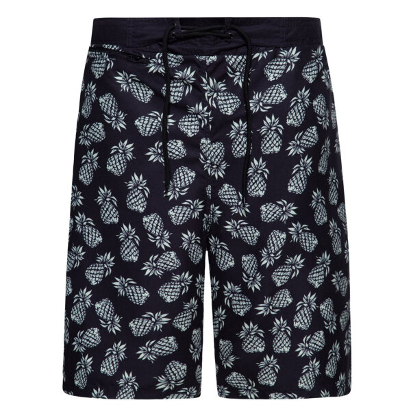 King Kerosin Herren Badeshort Lang "Ananas"